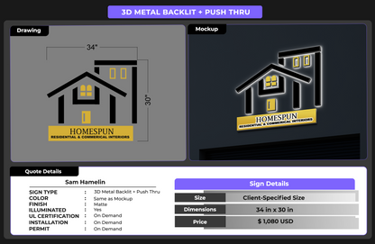 Custom Signs for Sam Hamelin