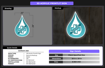 Custom Signs for Anthem Ash