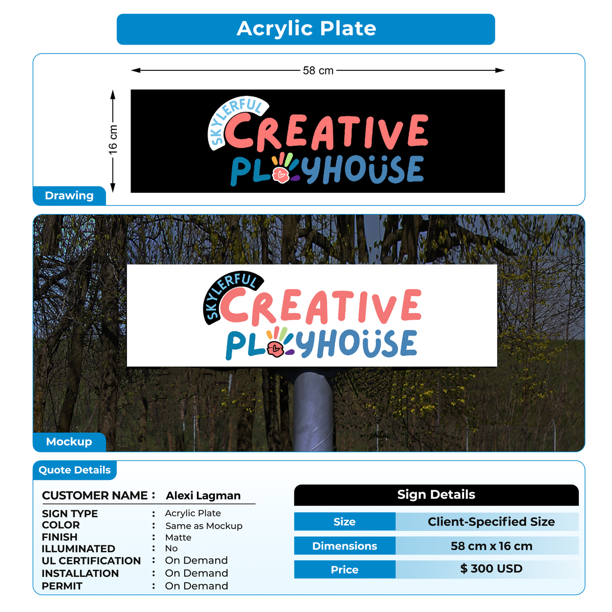 Business Signage for Alexi Lagman