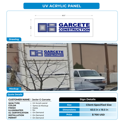 Business Signage for Javier G Garcete