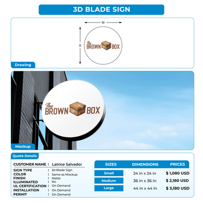 Business signage for Latrice Salvador