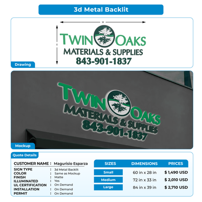 Business signage for Magurisio Esparza