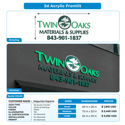 Business signage for Magurisio Esparza