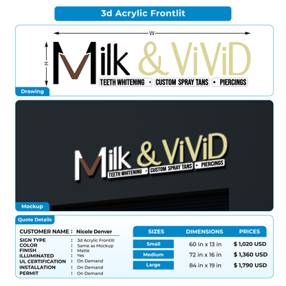 Business signage for Nicole Denver