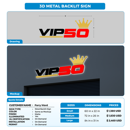 Business signage for Parry Ward