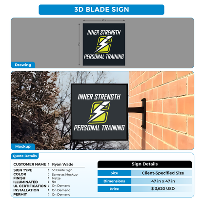 Business signage for Ryan Wade