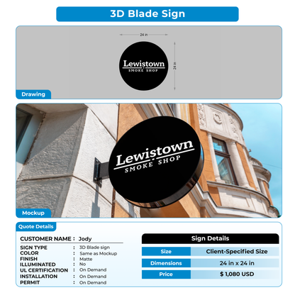 Business signage for Jody