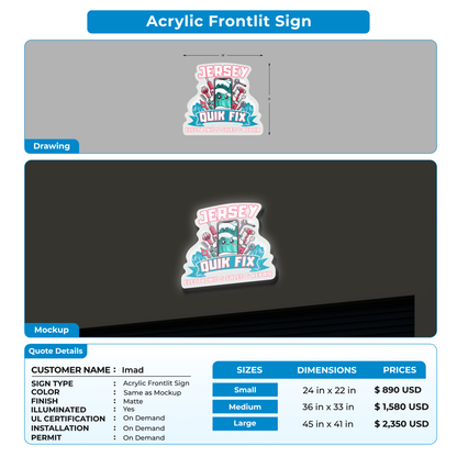 Business signage for Imad