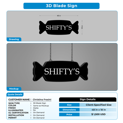 3D Blade Sign for Christina Frosini