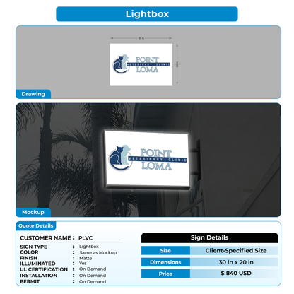 custom sign for PLVC