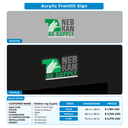 Business signage for NebKan Ag Supply, Inc.