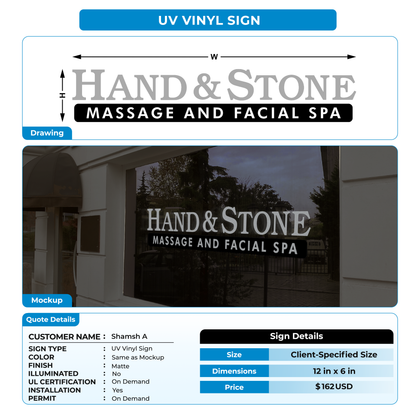 Business signage for Shamsh A