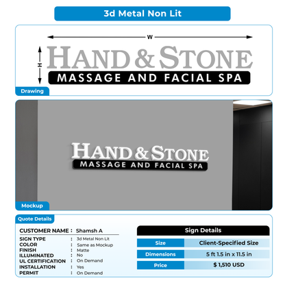 Business signage for Shamsh A