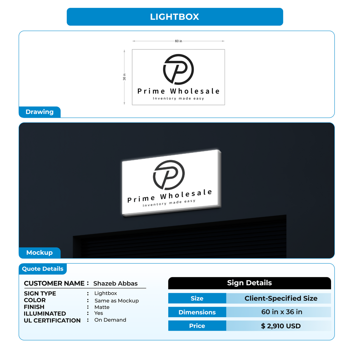 Custom Signs For Shazeb Abbas