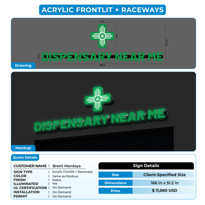 3d acrylic frontlit for Brent Montoya