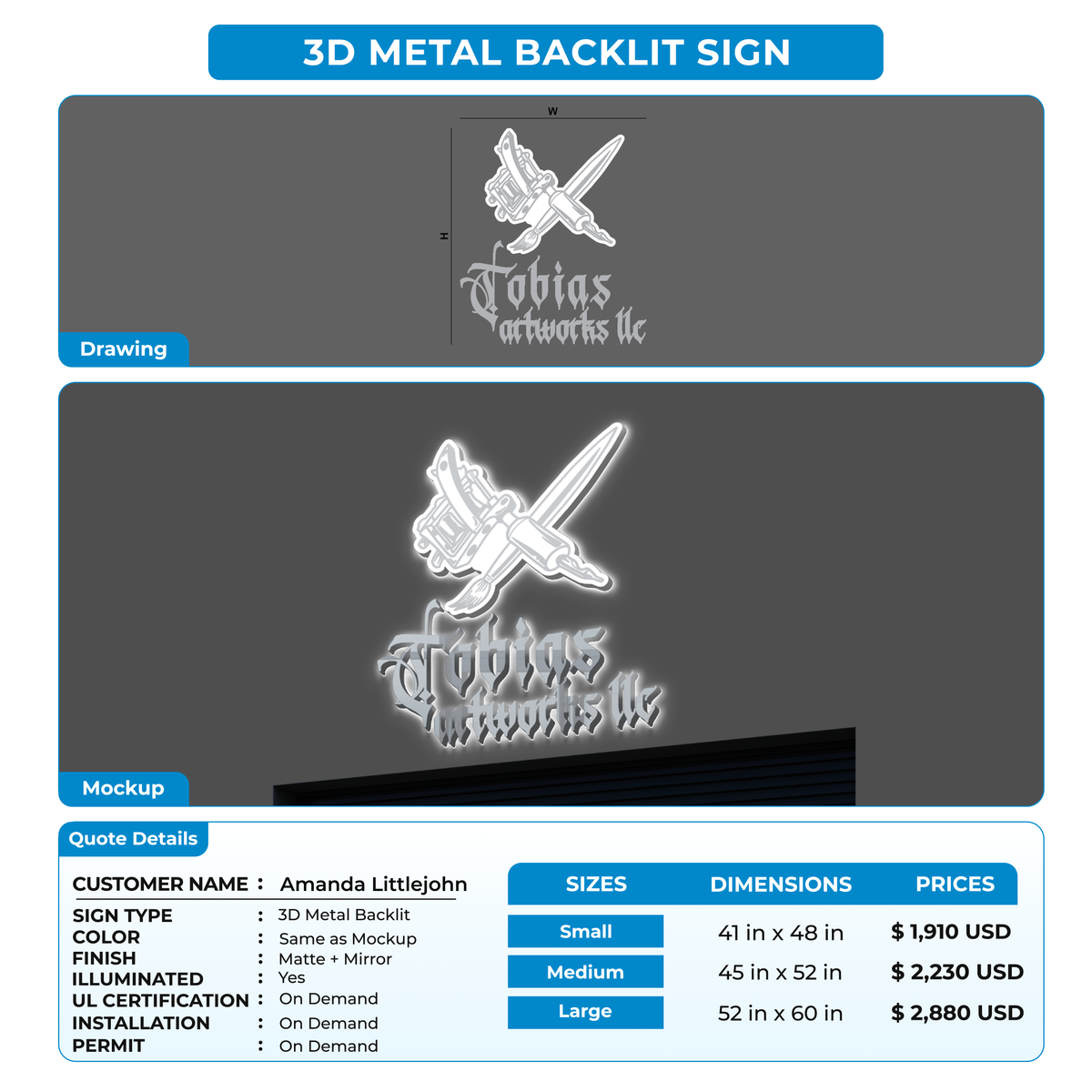 Custom Signs For Amanda Littlejohn