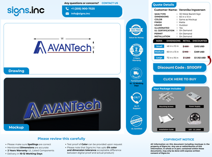 Custom Signs for Veronika Ingwersen