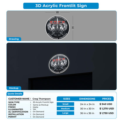 Custom Signs for Greg Thompson