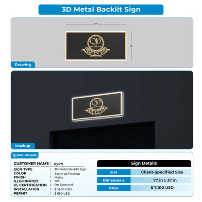custom sign for Uyen