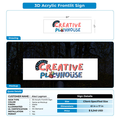 custom sign for Alexi Lagman