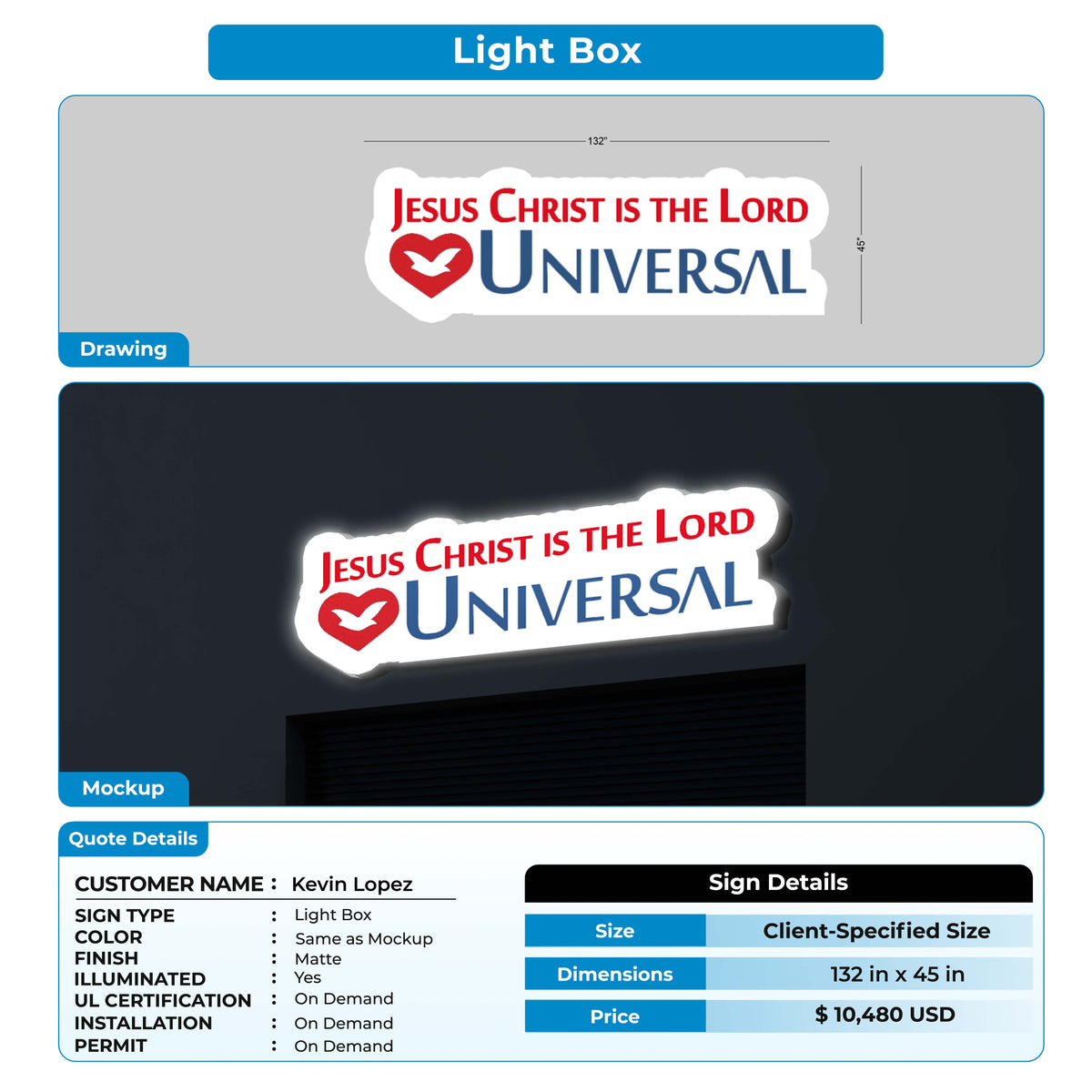 Custom Signs for Kevin Lopez