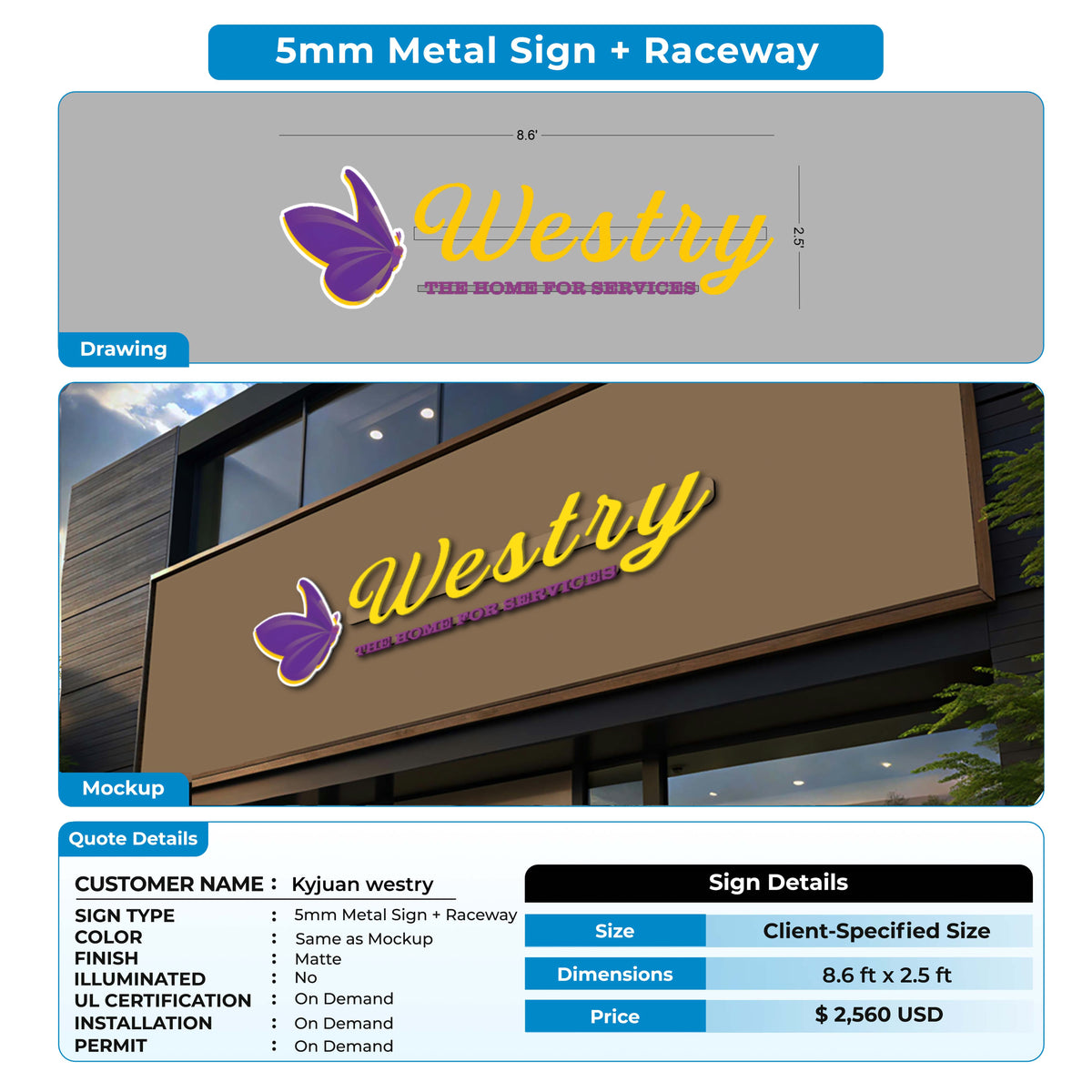 custom signs for Kyjuan westry