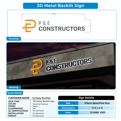 custom sign for Lyndsey Buckley