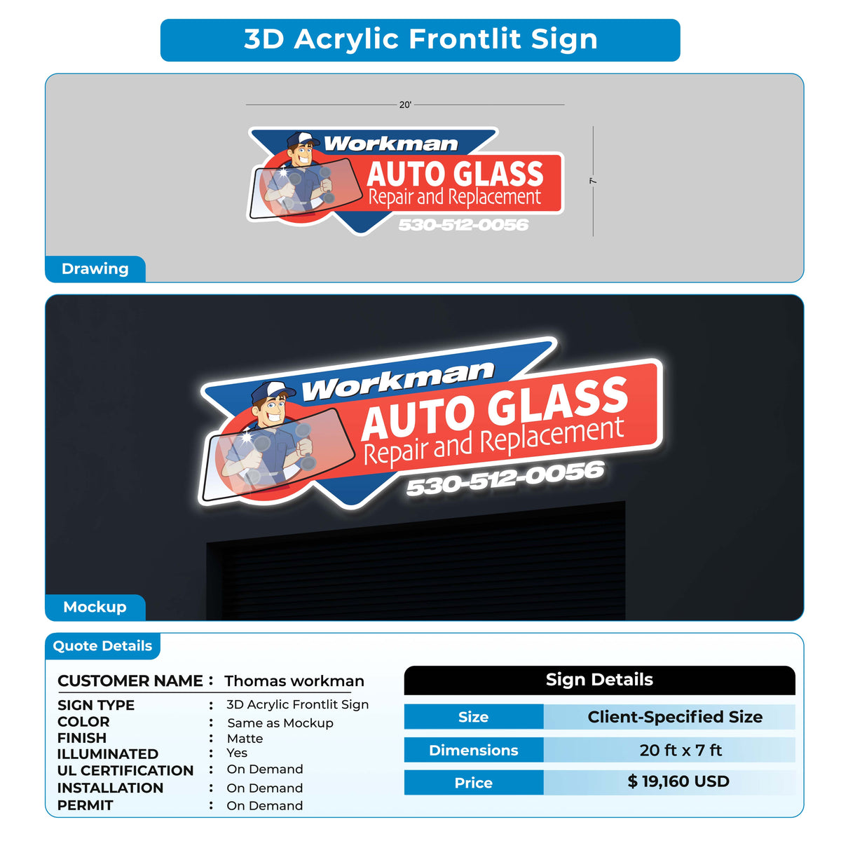 Custom Signs for Thomas workman