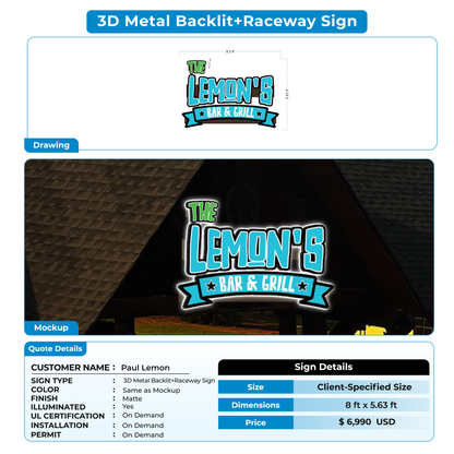 custom signs for Paul Lemon