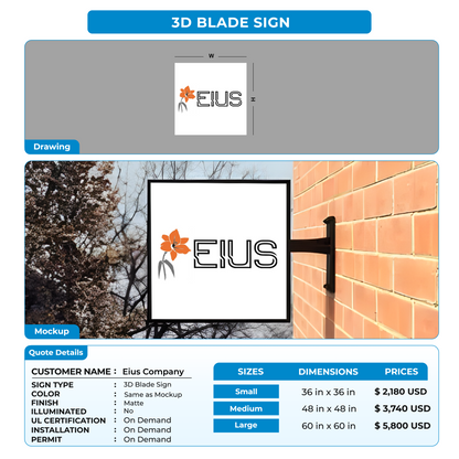 Custom Signs For Eius Company