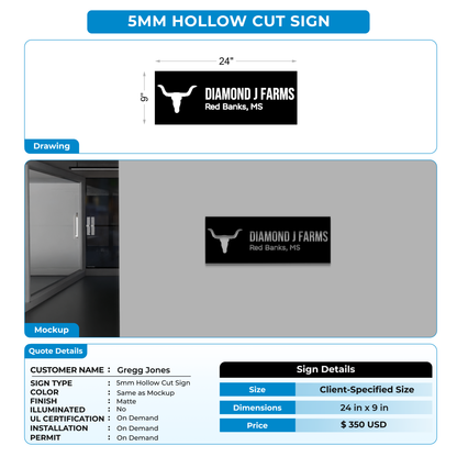custom sign  for Gregg Jones