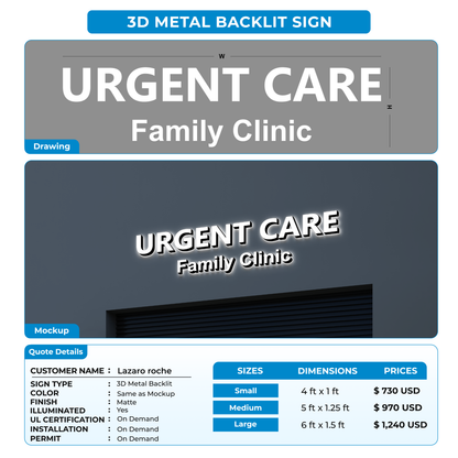 Business signage for Lazaro roche