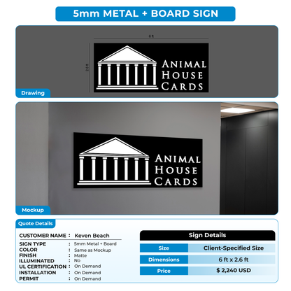 Business signage for Keven Beach