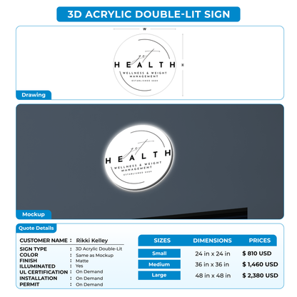 Business signage for Rikki Kelley