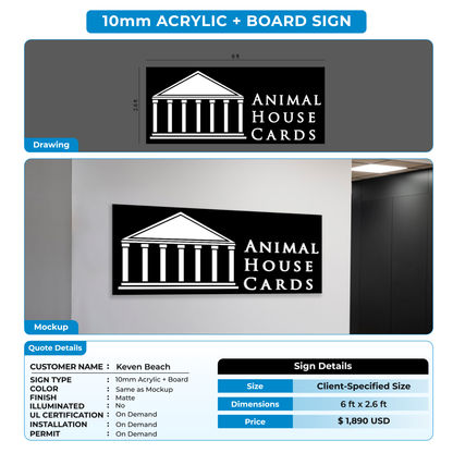 Business signage for Keven Beach