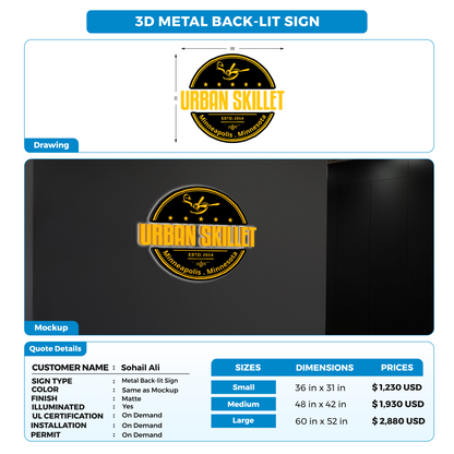Business signage for Sohail Ali