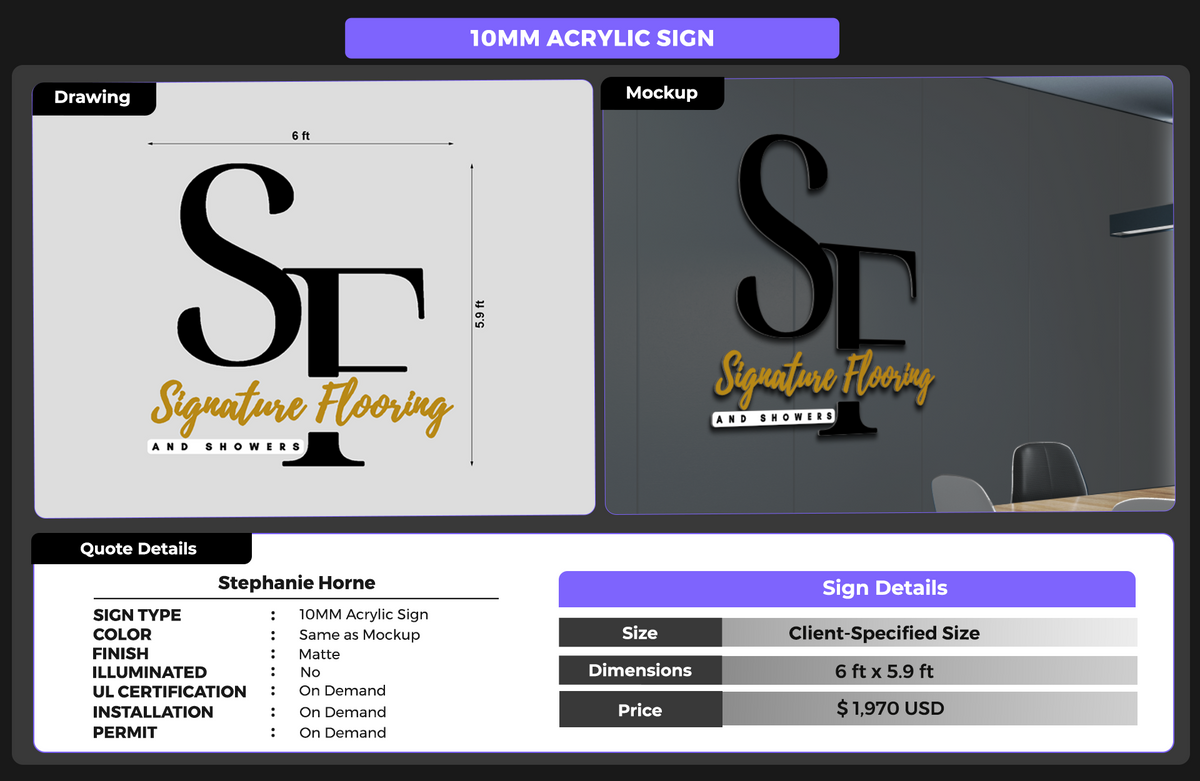 Custom Signs For Stephanie Horne