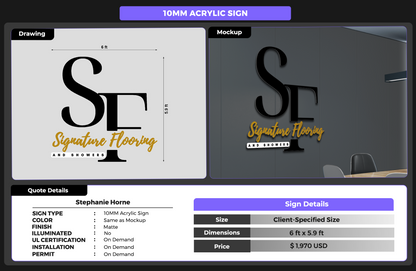 Custom Signs For Stephanie Horne