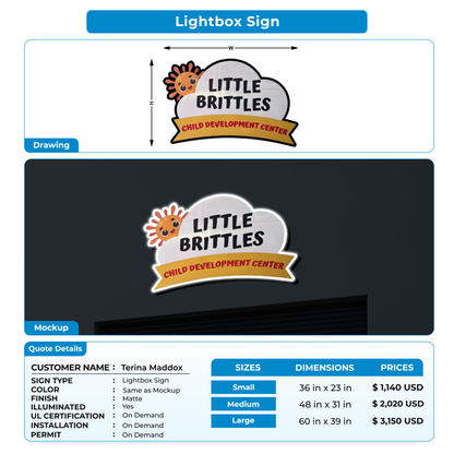 Business signage for Terina Maddox
