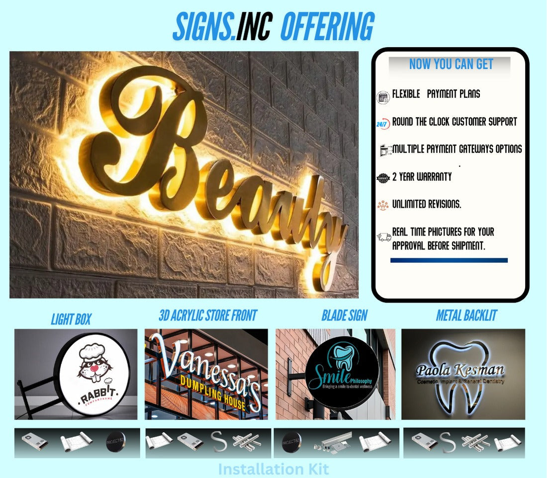 Metal Backlit Sign for Molly McClanahan