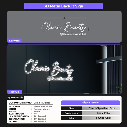 Custom Signs For Erin McVicker
