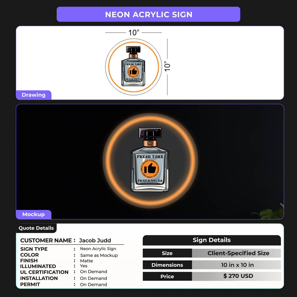 CUSTOM SIGNS FOR Jacob Judd