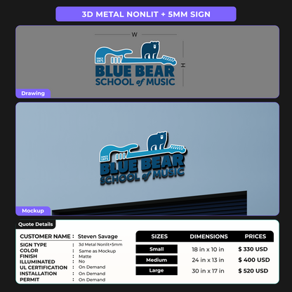 CUSTOM SIGNS FOR Steven Savage