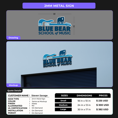 CUSTOM SIGNS FOR Steven Savage