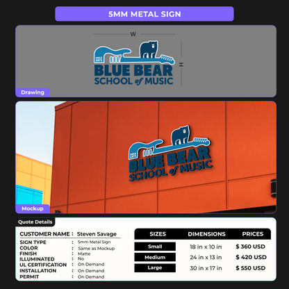 CUSTOM SIGNS FOR Steven Savage