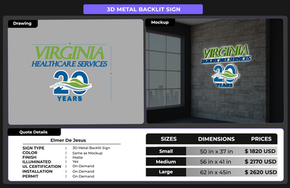 custom signs for Elmer De Jesus