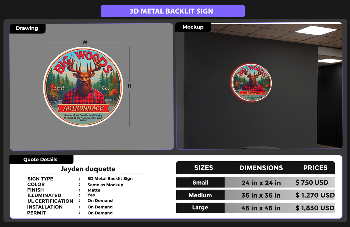 Custom Signs for Jayden duquette